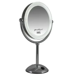 Dubbelzijdig Verlichte Staande Spiegel 22 Cm / 10x